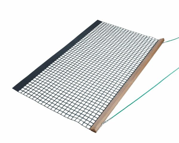Tennis Schleppnetz PVC einfach mit Holz-Zugschiene